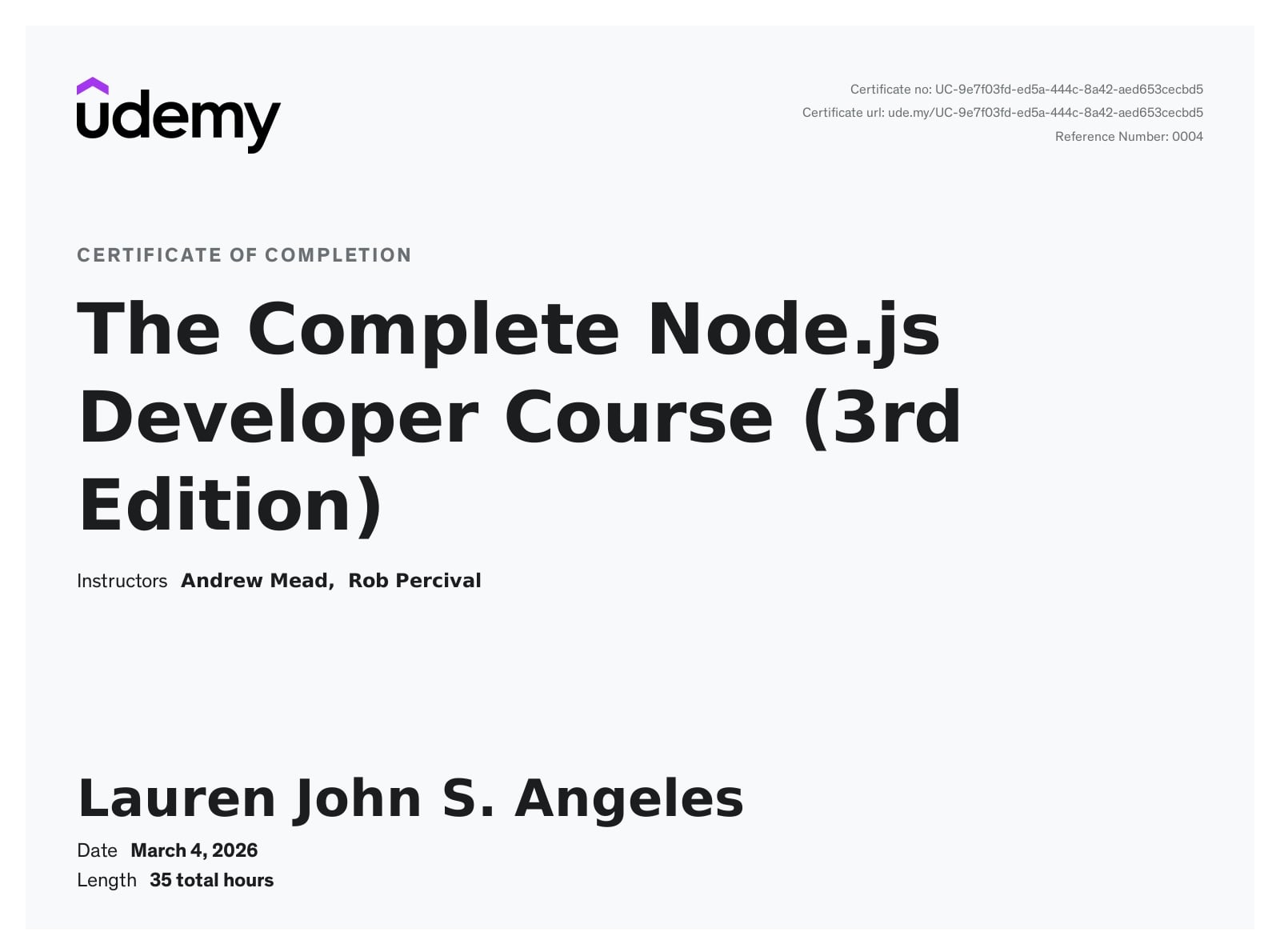 The Complete Node.js Developer Course (3rd Edition)